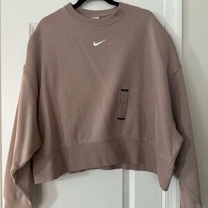 NWT Nike Women's Phoenix Mauve Cropped Sweatshirt